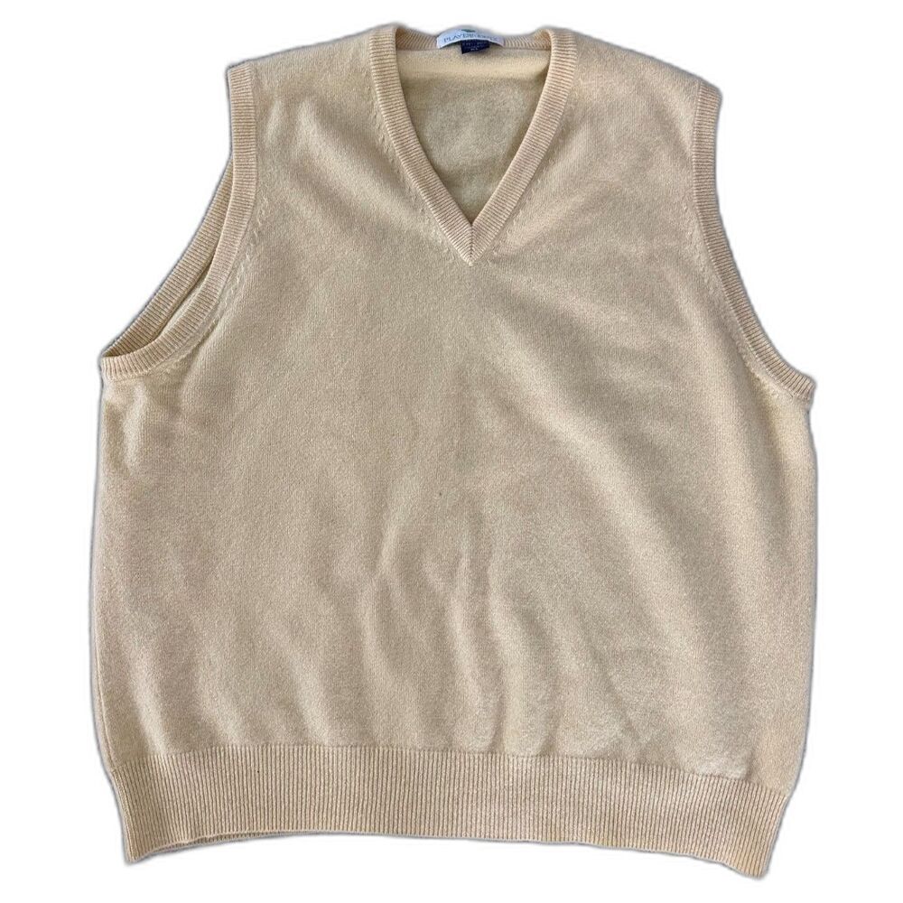 Cashmere Vest Players Only Yellow XL Golf Country Club